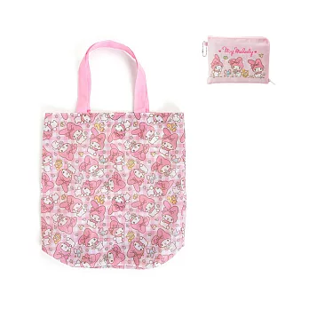 《Sanrio》美樂蒂滿版圖案環保購物袋(浪漫花園)