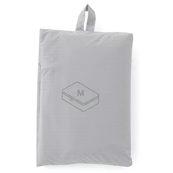 [MUJI無印良品]滑翔傘布旅行分類可折收納袋/M/淺灰