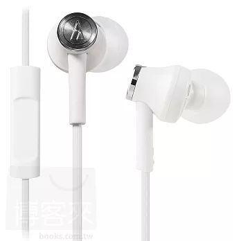 鐵三角 ATH- CK350iS (WH) 智慧型手機專用 耳道式耳機白色