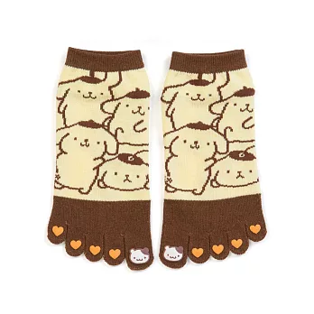 《Sanrio》布丁狗趣味可愛五趾襪/短襪(心)