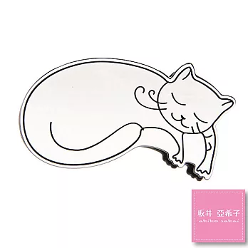 『坂井.亞希子』 童趣插畫線條髮夾 -貓咪