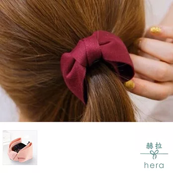 【Hera】赫拉 布藝蝴蝶結馬尾夾-4色粉紅色