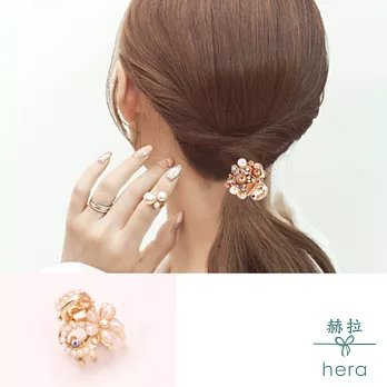 【Hera】赫拉 金屬水鑽珍珠系列小抓夾-3款金色小花瓣