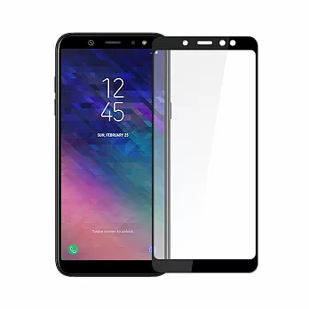 SSTAR SAMSUNG Galaxy A6 Plus (2018) 6吋 全膠滿版9H鋼化日規玻璃保護貼/黑色