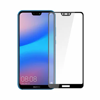 SSTAR HUAWEI nova 3e (5.8吋) 全膠滿版9H鋼化日規玻璃保護貼/黑色