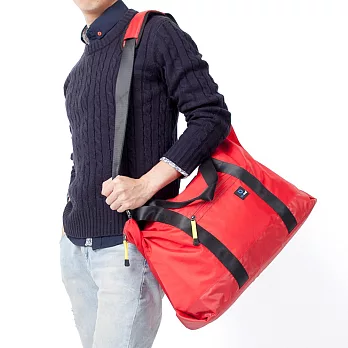 1818 減壓肩背帶 大容量旅行袋 紅(BS16003-R)