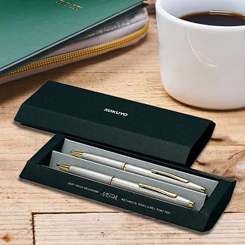 KOKUYO MISTRAL原子筆自動鉛筆2入禮盒-金色