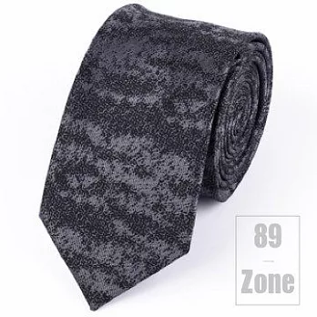 89zone 法式潮男滌絲小雪花 6.5 cm領帶 2115200003黑色