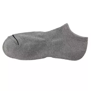 [MUJI無印良品]男有機棉混足底圈絨淺口直角襪灰色25~27cm灰色