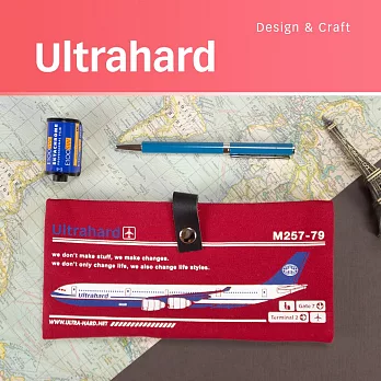 Ultrahard Traveler/Destn長版護照套-倫敦班機(紅)