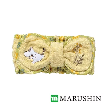 日本丸真【Moomin毛巾布蝴蝶結髮帶】_嚕嚕米在黃綠色空間