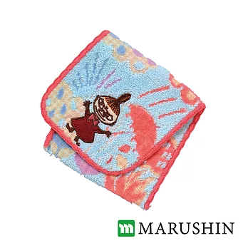 日本丸真【Moomin方型毛巾布收納袋】_小不點在太陽雨下