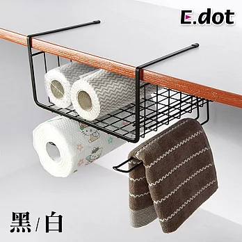 【E.dot】鐵藝櫥櫃紙巾雜物收納架黑色