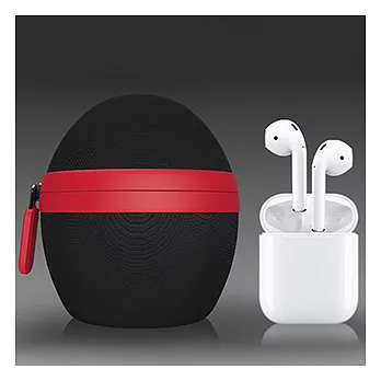 麥克風球型旅行必備Airpods Apple 收納盒(內附藍芽耳機掛繩小掛勾)