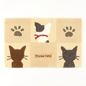 日本進口_ Three Cats 貓咪地毯