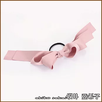 『坂井.亞希子』甜美緞帶大蝴蝶結髮圈 -粉色