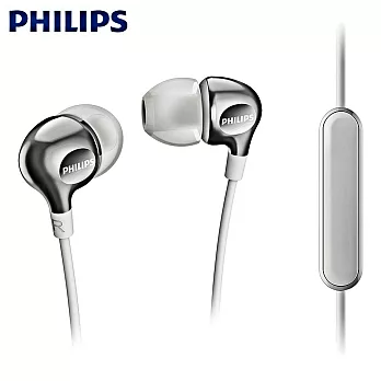 【Philips 飛利浦】潮流青春系列耳機麥克風 SHE3705銀白色