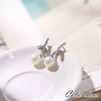 【卡樂熊】美好旅程造型耳釘/耳環-銀色
