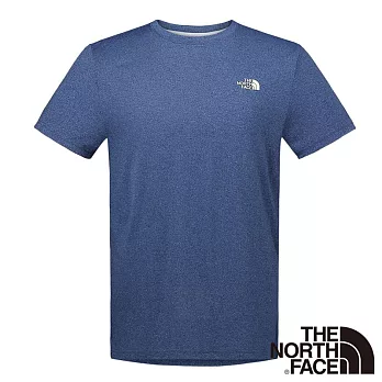 【The North Face】男 FLASHDRY短袖T恤S藍色