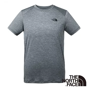 【The North Face】男 吸濕排汗運動短袖T恤S深灰色