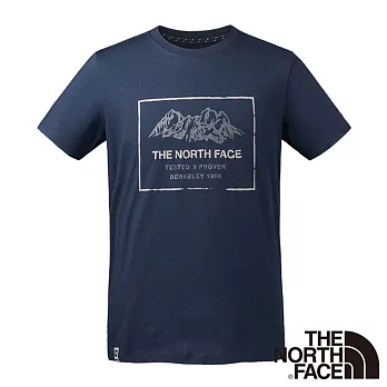 【The North Face】男 戶外休閒短袖T恤S藍色
