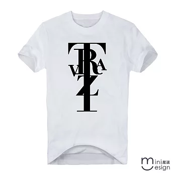 [Minidesign]（男款）TRZVA字母組合原創設計T 三色M（白色）