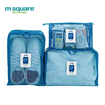 M Square 網格旅行三件套-藍