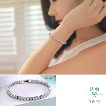 【Hera】赫拉 925純銀水滴鋯石手鍊銀色