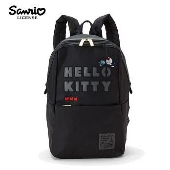 【日本正版授權】凱蒂貓 尼龍 拉鍊 後背包/背包/書包 Hello Kitty