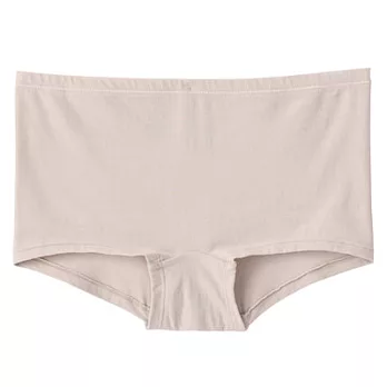 [MUJI無印良品]女有機棉混彈性無側縫平口內褲M米色