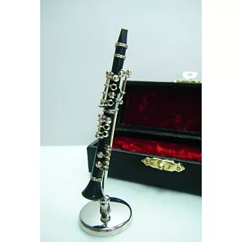 袖珍藝術-單簧管(黑色12cm-附支架)
