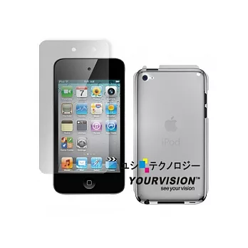 iPod touch 4 晶磨抗刮前片保護貼+機身背膜(贈拭鏡布)