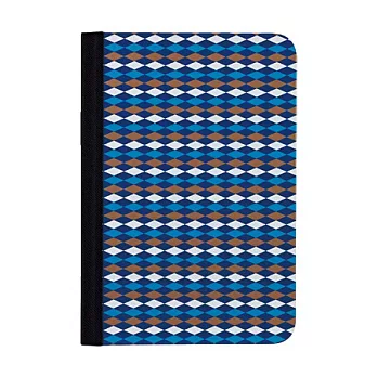 Ozaki O!coat Pattern iPad mini幾何圖形保護套-菱格（藍黑）