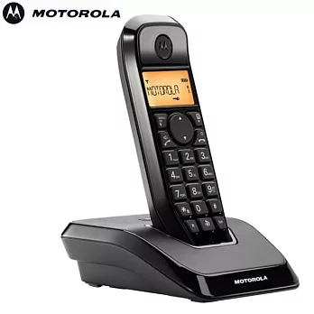 摩托羅拉 MOTOROLA S1201 DECT數位無線電話《免持對講》(黑)黑色