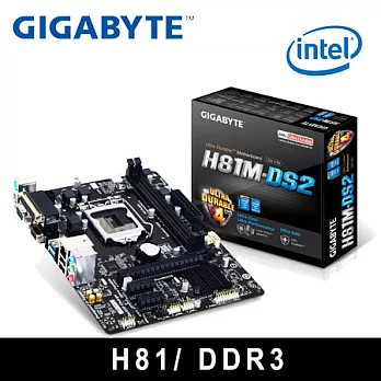 GIGABYTE 技嘉 H81M-DS2 主機板