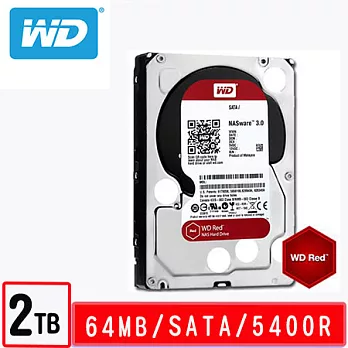 WD 威騰 紅標 2TB 3.5吋 SATAIII 硬碟(WD20EFRX)