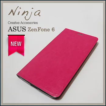 【東京御用Ninja】新款ASUS ZenFone 6經典瘋馬紋保護皮套（桃紅色）