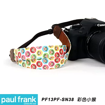 Paul Frank 大嘴猴-時尚相機背帶 DSLR 相機背帶 數位單眼相機背帶-多種造型顏色可選[PF13PF-SN38/彩色小猴]