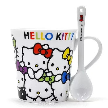 日本進口SANRIO【百變Hello Kitty】馬克杯湯匙組