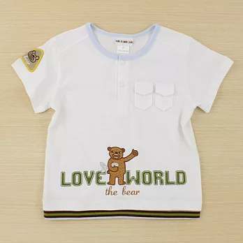 【愛的世界】純棉圓領短袖T恤-台灣製-95白色