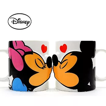 日本進口Disney【米奇米妮情人Kiss】陶瓷馬克杯