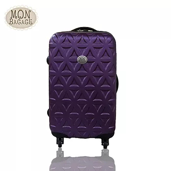 MON BAGAGE 金磚滿滿 ABS輕硬殼旅行箱行李箱拉桿箱登機箱24吋紫色