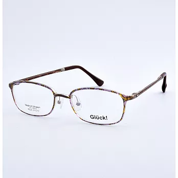 【大學眼鏡】Gluck!繽紛耀眼 方框平光眼鏡 SL6-Wood咖啡木紋