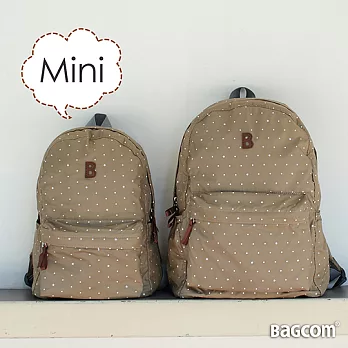 Bagcom Masaki Mini 柔感星點迷你收納後背包 - 卡其卡其