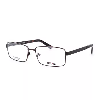 【大學眼鏡】GRIXE 輕量鈦合金 商務方框平光眼鏡1012-C4咖啡