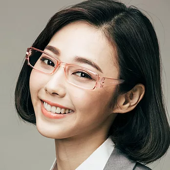 【大學眼鏡】PRATO 韓版甜美氣質 方框平光眼鏡PL015-9粉紅
