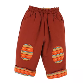 【愛的世界】SUPERMINI小獅子系列兩面穿舖棉鬆緊帶長褲-台灣製-6M褐色