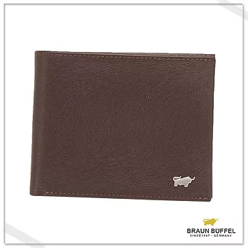 BRAUN BUFFEL‧德國小金牛 -提貝里烏斯系列12卡透明窗短夾- 自信棕