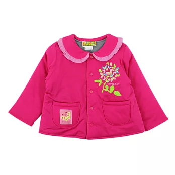 【愛的世界】SUPERMINI花與蝶系列兩面穿舖棉外套-台灣製-95桃紅色
