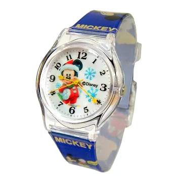 【迪士尼】歡樂聖誕雪花米奇兒童錶(D4216)
